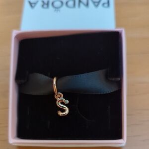 Pandora Gold 'S' Charm Brand New